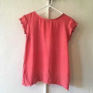 Ann Taylor Loft pink top petite